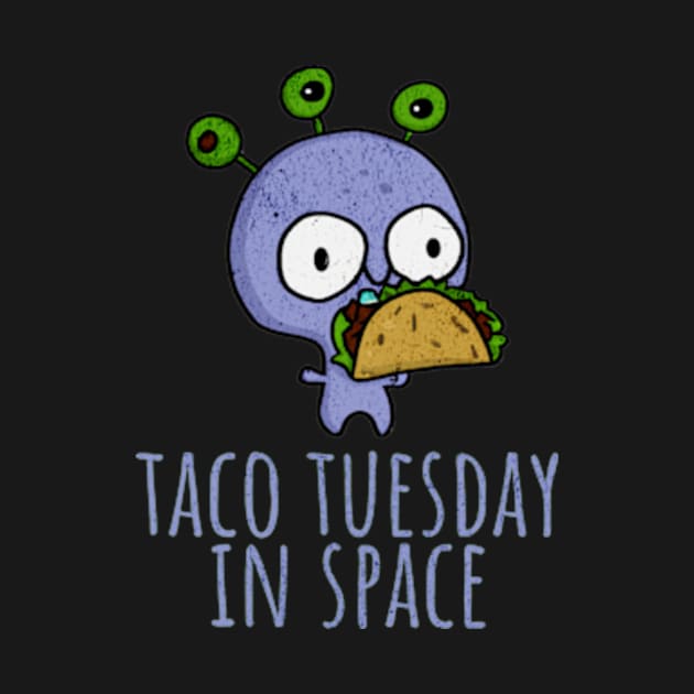 Kawaii Alien Taco Tuesday Alien Eat Taco Fiesta by sarcasmandadulting