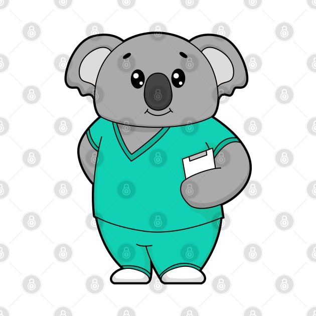 Koala as Nurse with Notepad by Markus Schnabel