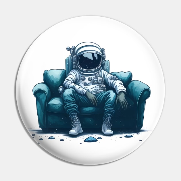 An alien astronaut on the couch Pin by Lolebomb