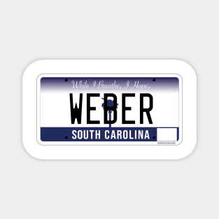 South Carolina custom Weber grill vanity License plate Magnet