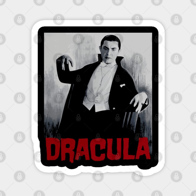 Dracula Vintage Poster Design Magnet by Nerd_art