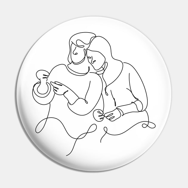 Women Day Line Art Minimal Pin by Twiri