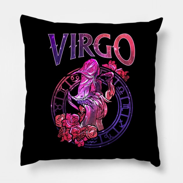 Virgo Birthday Horoscope Pillow by EPDesignStudio