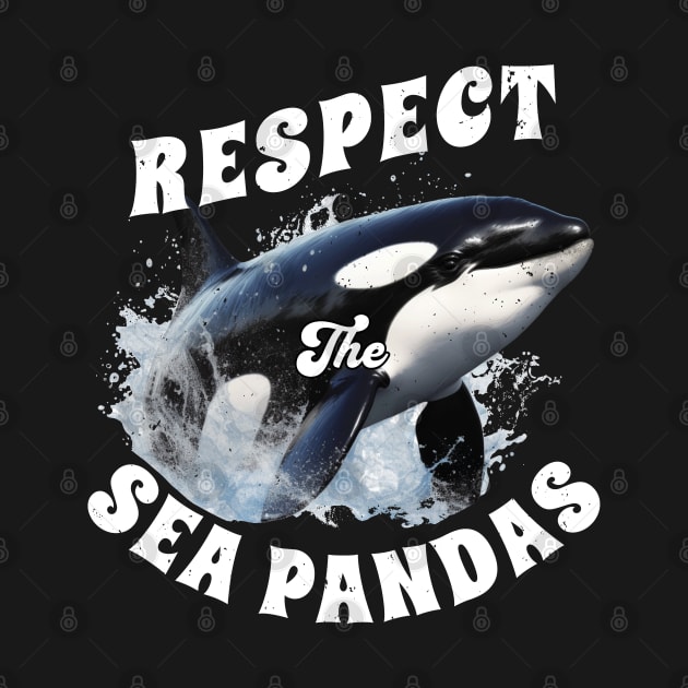 Respect the Sea Pandas Orcas Killer Whale by Trippycollage