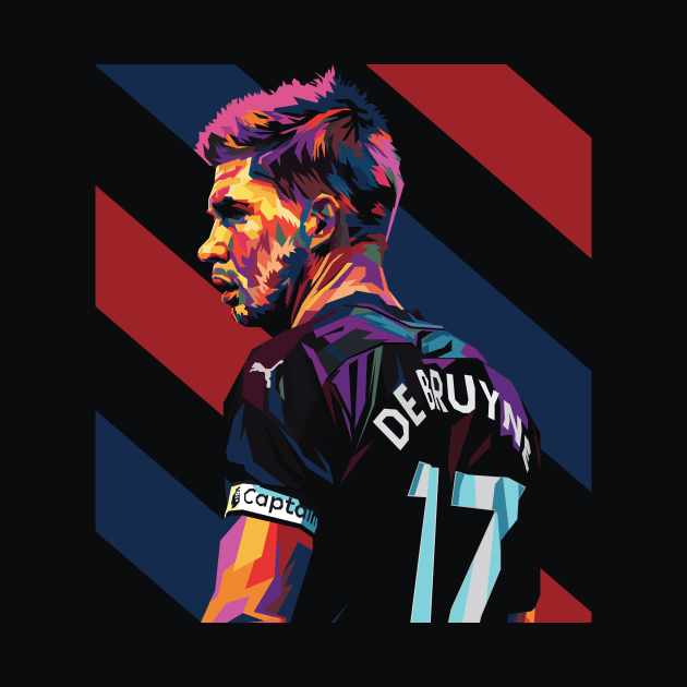 Kevin De Bruyne In Wpap Pop Art Colorfull by Hanafi