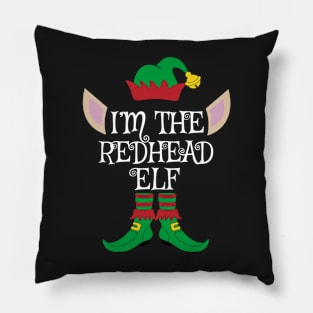 I'm The Redhead Christmas Elf Pillow