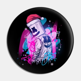 Marshmello graffiti christmas Pin