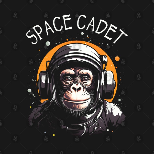 Space Cadet Monkey Ape Chimp Astronaut by Tshirt Samurai