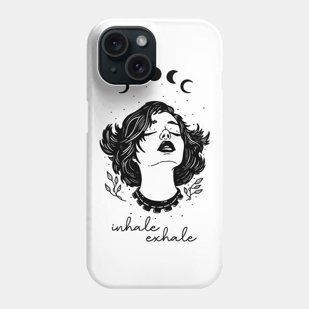 Inhale Exhale Phone Case by Almasha