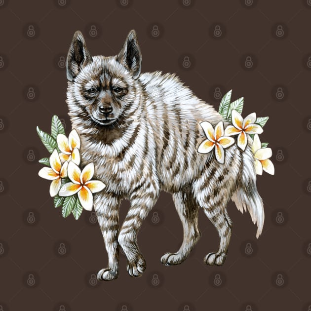 Striped Hyena with Frangipanis by Pip Tacla