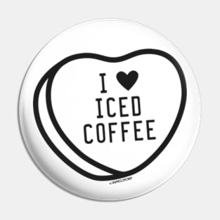 I heart Iced Coffee, Sweetheart Candy © Graphic Love Shop Pin