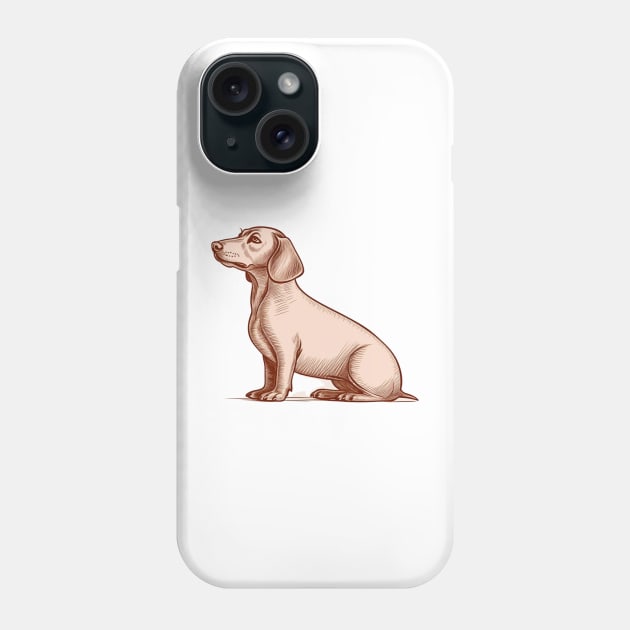 simple dachshund drawing Phone Case by bigmomentsdesign