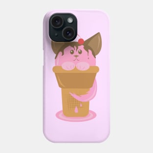 Strawberry Ice Cream Cat Phone Case