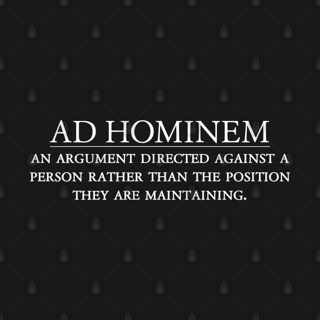 Ad Hominem Definition by zap