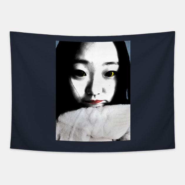 BEAUTIFUL FUNNY ASIAN GIRL POP ART COLOR Tapestry by NYWA-ART-PROJECT