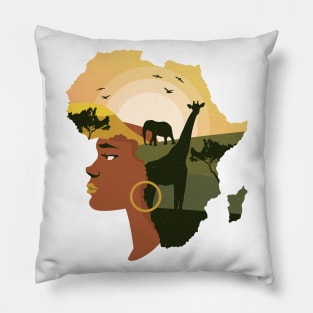 Feminist design for mother africa Pillow