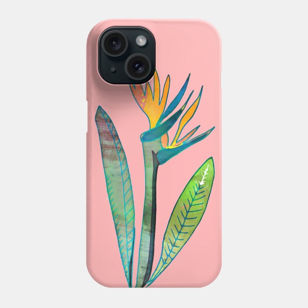 Bird of Paradise Flower Phone Case by bruxamagica