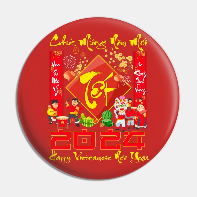 Chuc Mung Nam Moi Happy Vietnamese New Year 2024 Boy Kid Girl Pin by _So who go sayit_