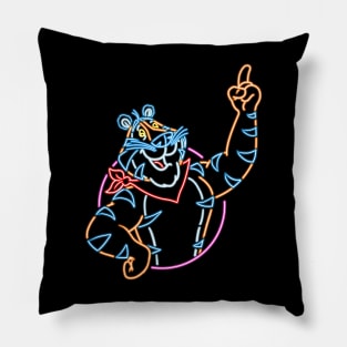 tony the tiger neon Pillow