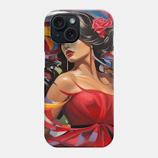 Beauty Woman Retro Abstract Colorful Painting Phone Case