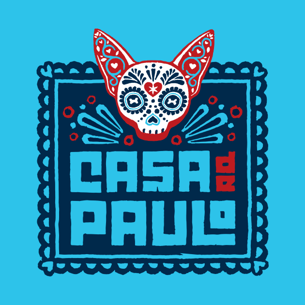 Casa de Paulo Logo on Blue by Casa_de_Paulo