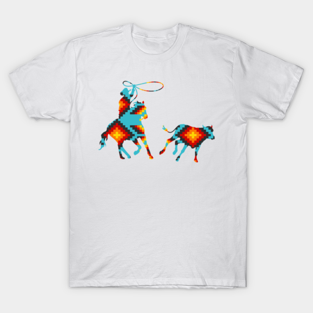 Vintage aztec Team Roping - Roping - T-Shirt