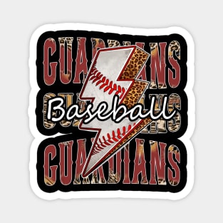 Graphic Baseball Guardians Proud Name Team Vintage Magnet