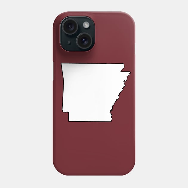 Arkansas - Blank Outline Phone Case by loudestkitten