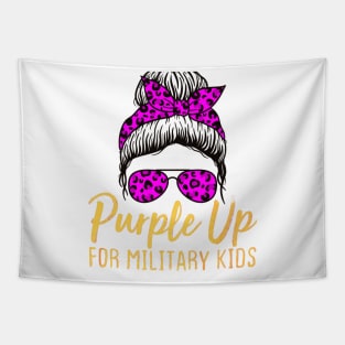 Purpleup for military kids messy golden bun Tapestry