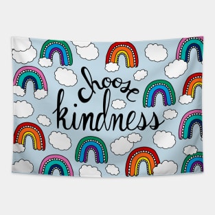 Choose Kindness Rainbow Palette Tapestry