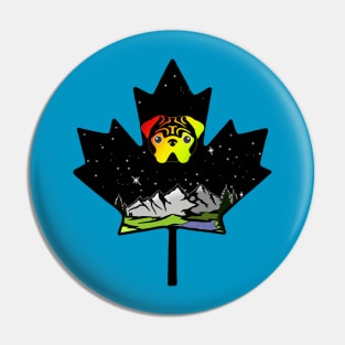 Canadian Maple Leaf Pug - Yellow/Orange Pin