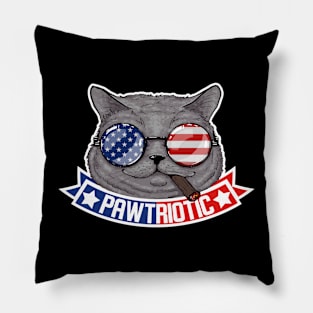 Cats American patriot Pillow