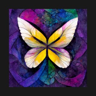 butterfly,  purple, pink, black, blue, green, yellow, gold, silver, white, rose, freesia T-Shirt