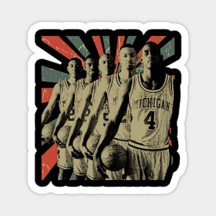 Fab Five || Basketball Magnet