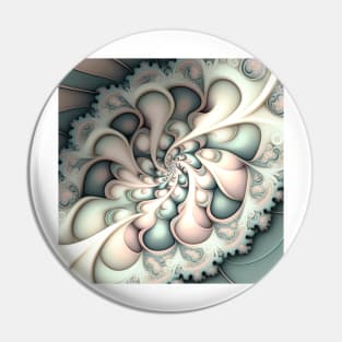 A Fractal Pattern of Subtle Pastel Colors Pin