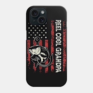 Reel Cool Grandpa US Flag Fishing Grandpa Men Gifts Fathers Day Phone Case