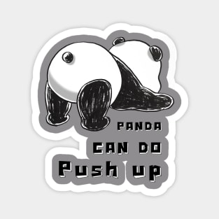 Panda can do push-ups Magnet