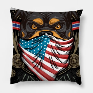 Dog American Proud Bandana power beast Pillow