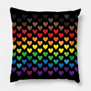 Gay Pride Hearts Pillow