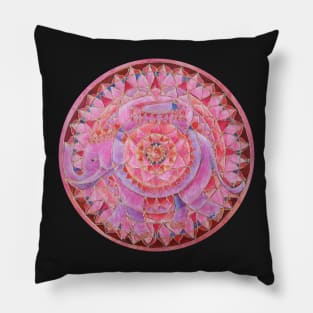 Amor (love) elephant free-hand mandala Pillow