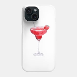 Strawberry daiquiri cocktail Phone Case