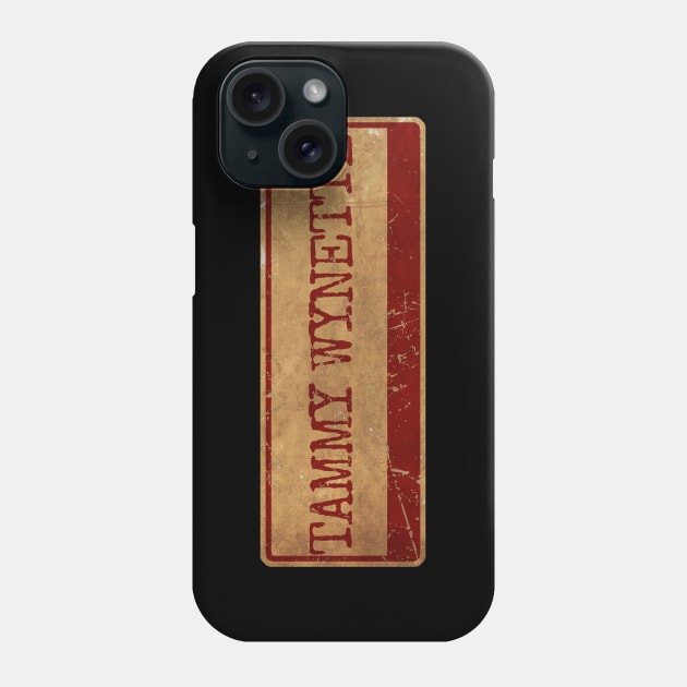 Aliska text red gold retro Tammy Wynette Phone Case by Aliska