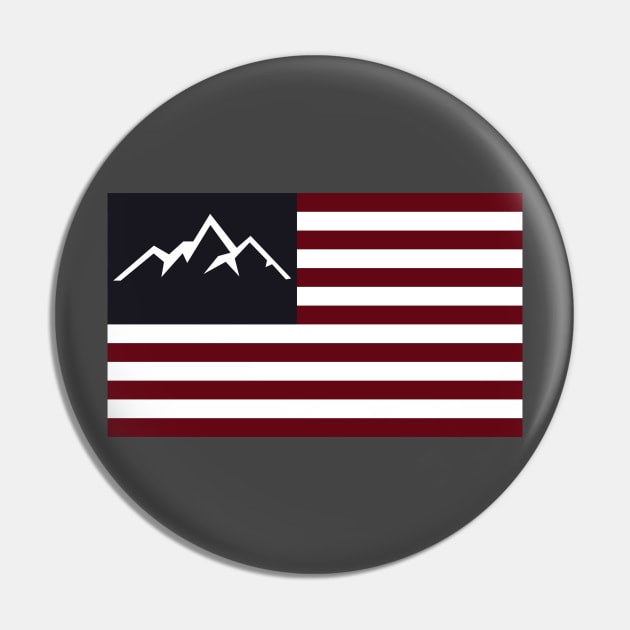 American Flag Mountain Pin by MimicGaming