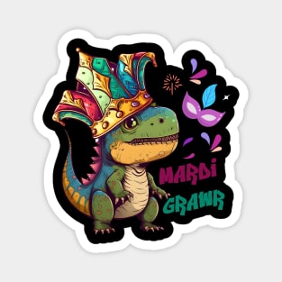 Mardi grawr dinosoar Magnet