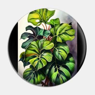 Philodendron plant art Pin