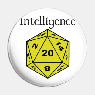 Intelligence Stat D20 Pin