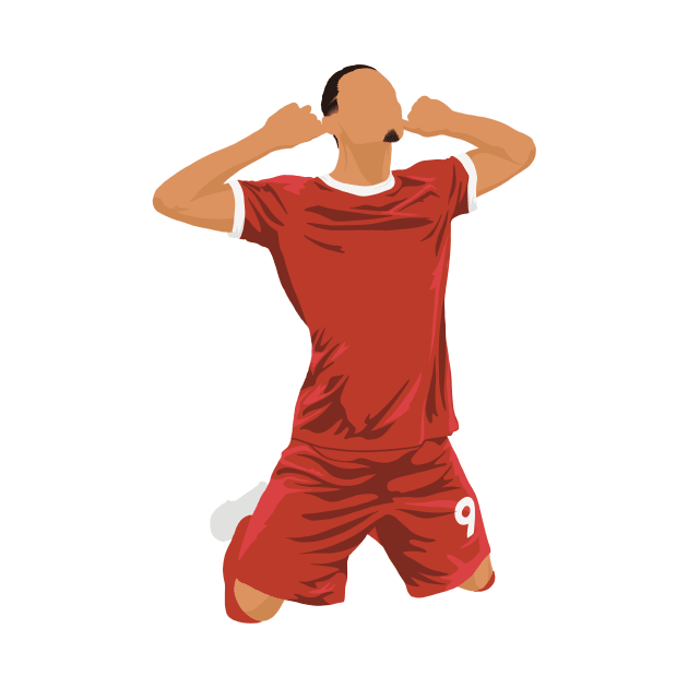 darwin nunez celebration minimalist illustration by maoudraw