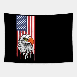 America Flag and USA Eagle Tapestry