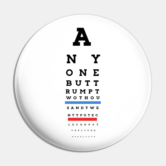 Eye Chart - Anyone But Trump 2020 Pin by guayguay