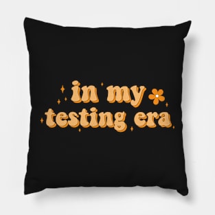 In My Testing Era Funny Testing Teacher For Teacher Funny Teacher Book Lover Bookish Sticker Book Aesthetic Pillow